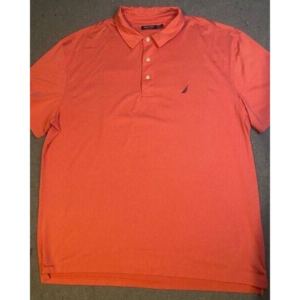 NAUTICA Mens XXX-LARGE‎ TALL RED SHORT SLEEVE GOLF 3XL